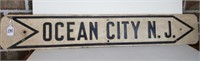 Ocean City N.J. Arrow Metal Sign
