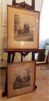 2 Pc. Framed Art Horse & Carriage