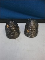 Beehive salt and pepper shakers