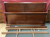 Modern era king size cherry Sleigh bed