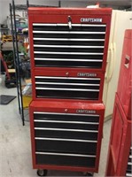Craftsman 16 drawer rolling tool cart with keys