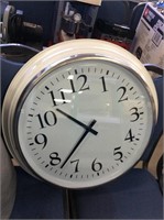 White metal clock