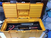 Yellow toolbox with tools