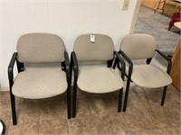 3 Stationary Office Chairs