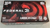 50rnds Federal American Eagle 38 Spec
