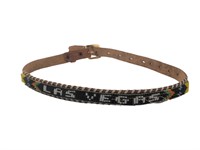 Vintage Leather Beaded Ladies Belt "Las Vegas"