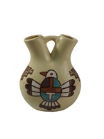 Native American Style Hand Painted Pottery Vase