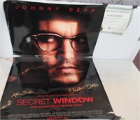 Secret Window Movie Poster Signed by Johnny Depp,