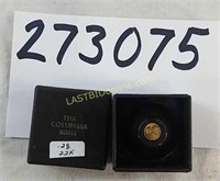 22kt Gold Miniature $20 piece with box