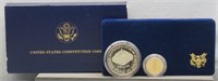 US Constitution 2-Coin Set - $5 1/4 Oz. Gold