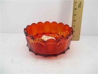 RED COIN GLASS DISH