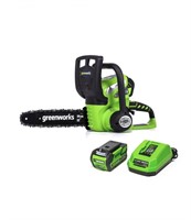 $220.00 GREENWORKS - 40V, 12 IN CORDLESS CHAINSAW