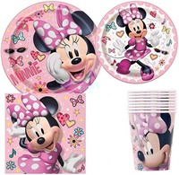 Party Set with Minnie Mouse Paper plates, napkins,