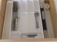 Drawer of cutlery with trays