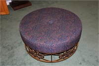 Round Foot/Seat Footstool on Wheels 31DX14.5H