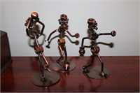 3 Metal Figurines 7.5H