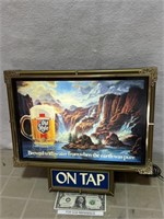 Vintage Old Style beer on tap lighted advertising