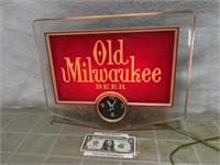 Vintage Old Milwaukee Beer lighted advertising