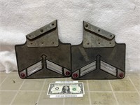 Vintage automotive accessory mud flaps with
