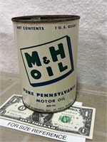 Vintage M&H motor oil advertising St. Paul