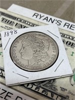 1898 Morgan silver dollar US coin