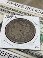 1889 O Morgan silver dollar US coin