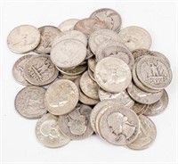 Coin 50 Washington 90% Silver Quarters  Mixed Date