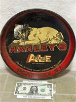Early Hanley’s peerless Ale beer advertising tray
