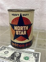 Vintage North Star motor oil tin advertising can