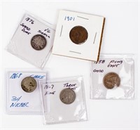 Coin Assorted United States Coinage Early Dates