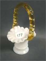Fenton Gold Crest # 37 Miniature Crimped Basket