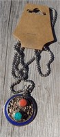 Inlaid Stone Necklace