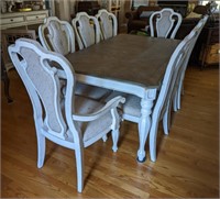 Dining Table w/ 6 Chairs & 2 Captain Chairs, and