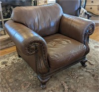 Faux Leather Armchair 36"