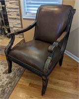 Faux Leather Armchair 39"