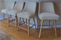 Wooden Upholstered Dining Chairs. Measures