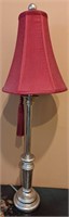 Silver Tone Lamp 32"