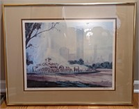 Framed Buckingham Fountain Watercolor Print by