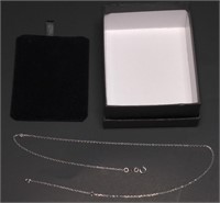 (Dining Room) 10K White Gold. Necklace. Weighs