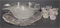 Crystal Glass Decorative Bowl (12" across) along