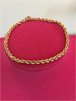 14kt Gold Rope Bracelet