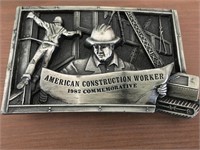 American Construction Worker Belt Buckle by Arroyo