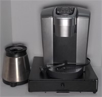 Keurig coffee maker, with a Keurig K Cup Storage