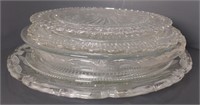 Glass Serving Dishes. Largest Measures