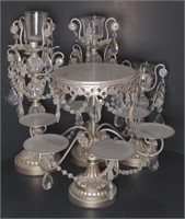 Decorative Metal and Glass Candle Holders.