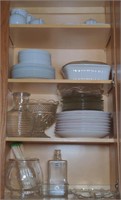 (Kitchen) Contents of Cabinet Including Plate