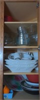 Contents of Cabinet Including Plates,