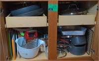 Contents of cabinets. Including cutting boards,
