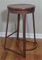(Den) wooden top stool. 23" Tall