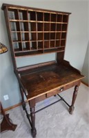 (Den) Vint. Writing Table approx 69"x36"x28"